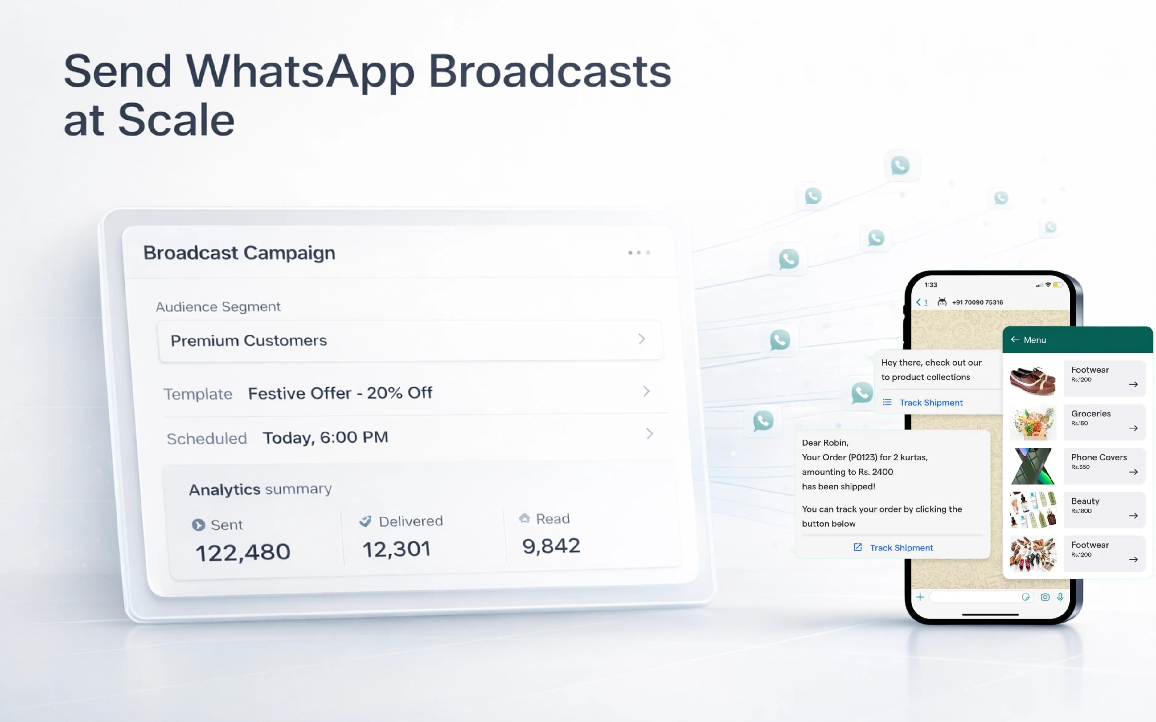 Send WhatsApp Broadcasts at Scale - triochat.io WhatsApp automation