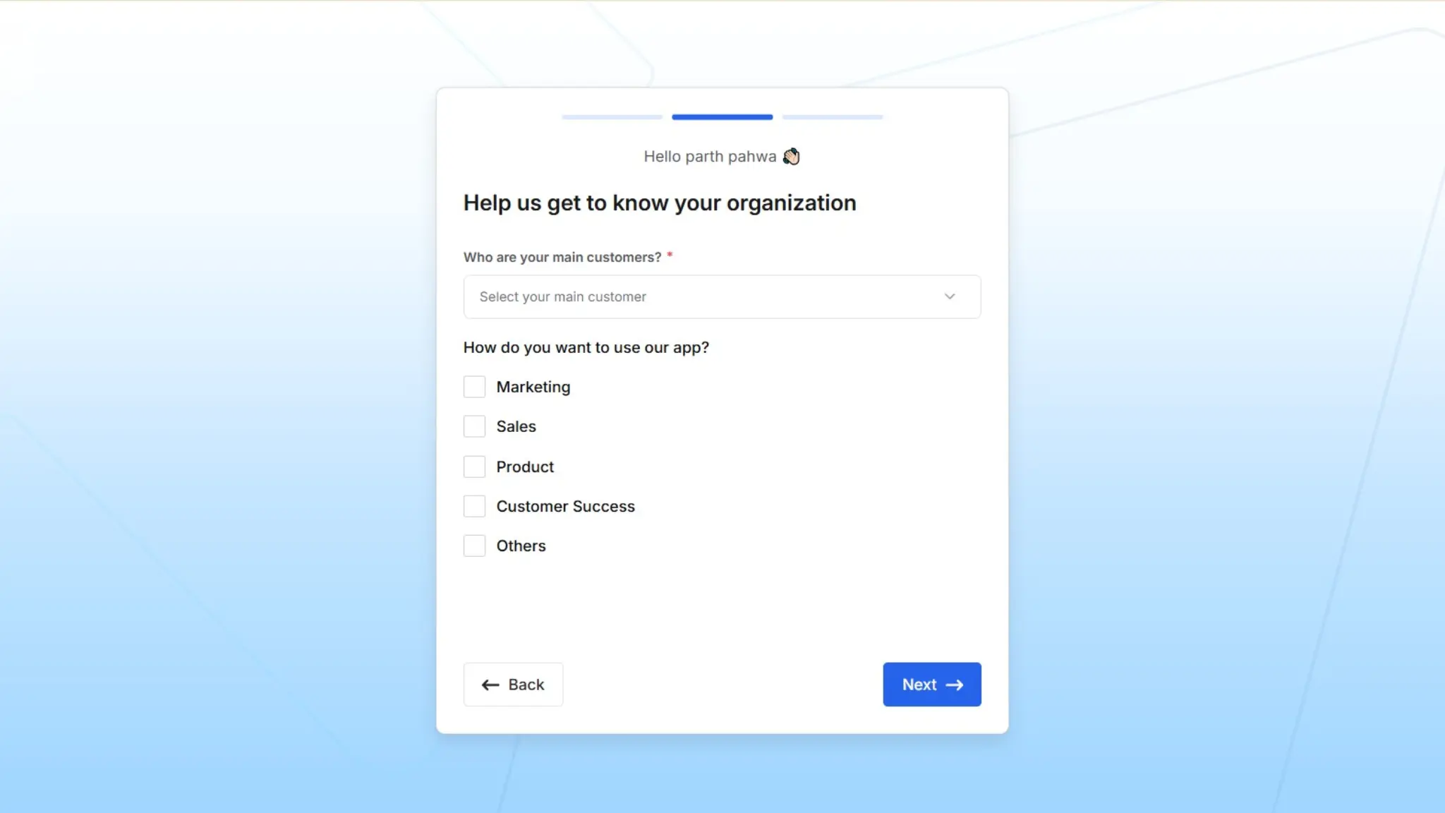 how to sign up for triochat set up workspace