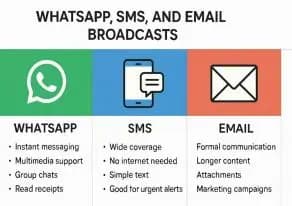 WhatsApp vs SMS vs Email Broadcast: Which One Should You Choose?