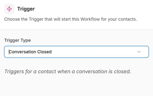 Trigger Conversation Closed
