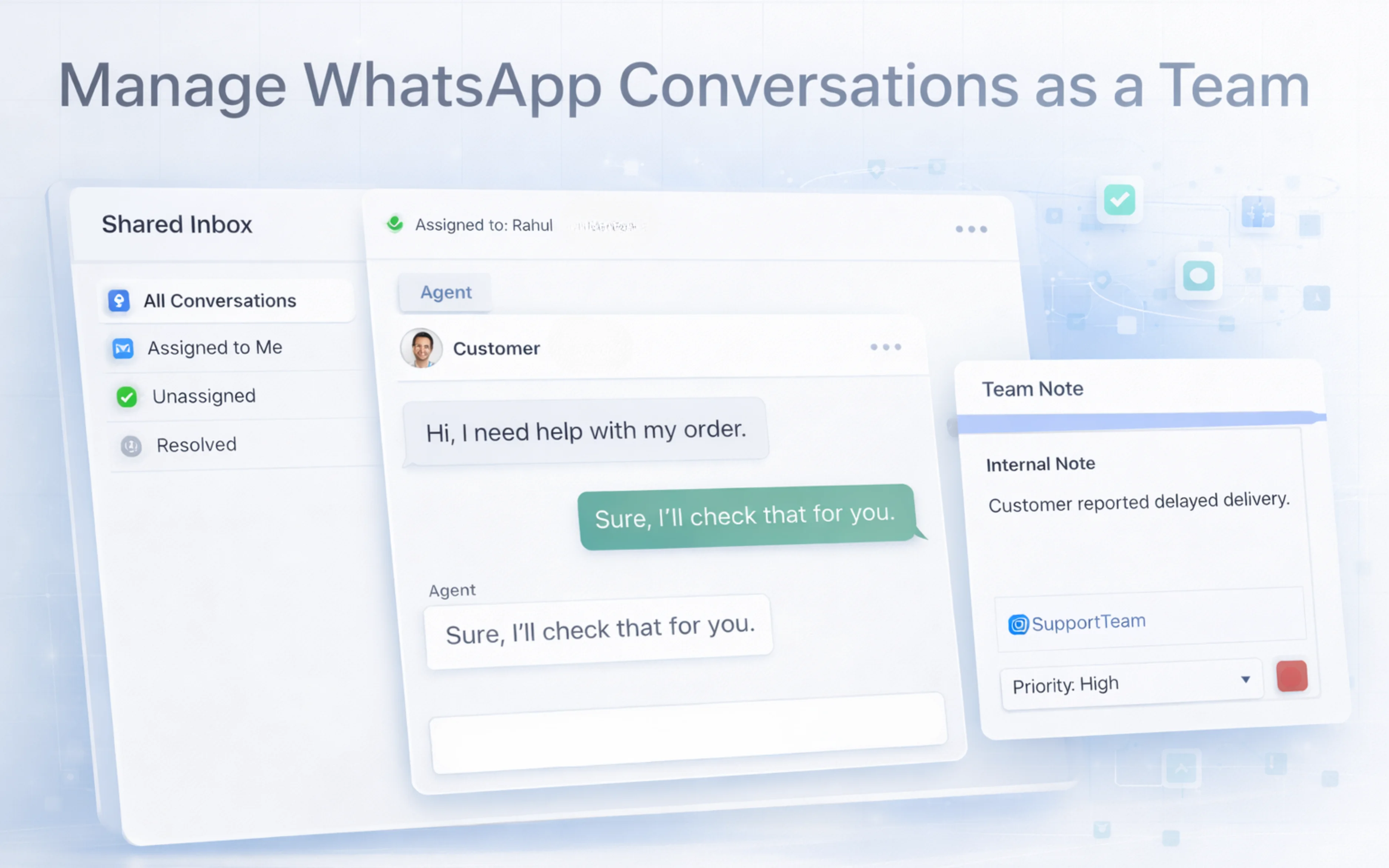 Manage WhatsApp Conversations as a Team - duochat.io WhatsApp automation