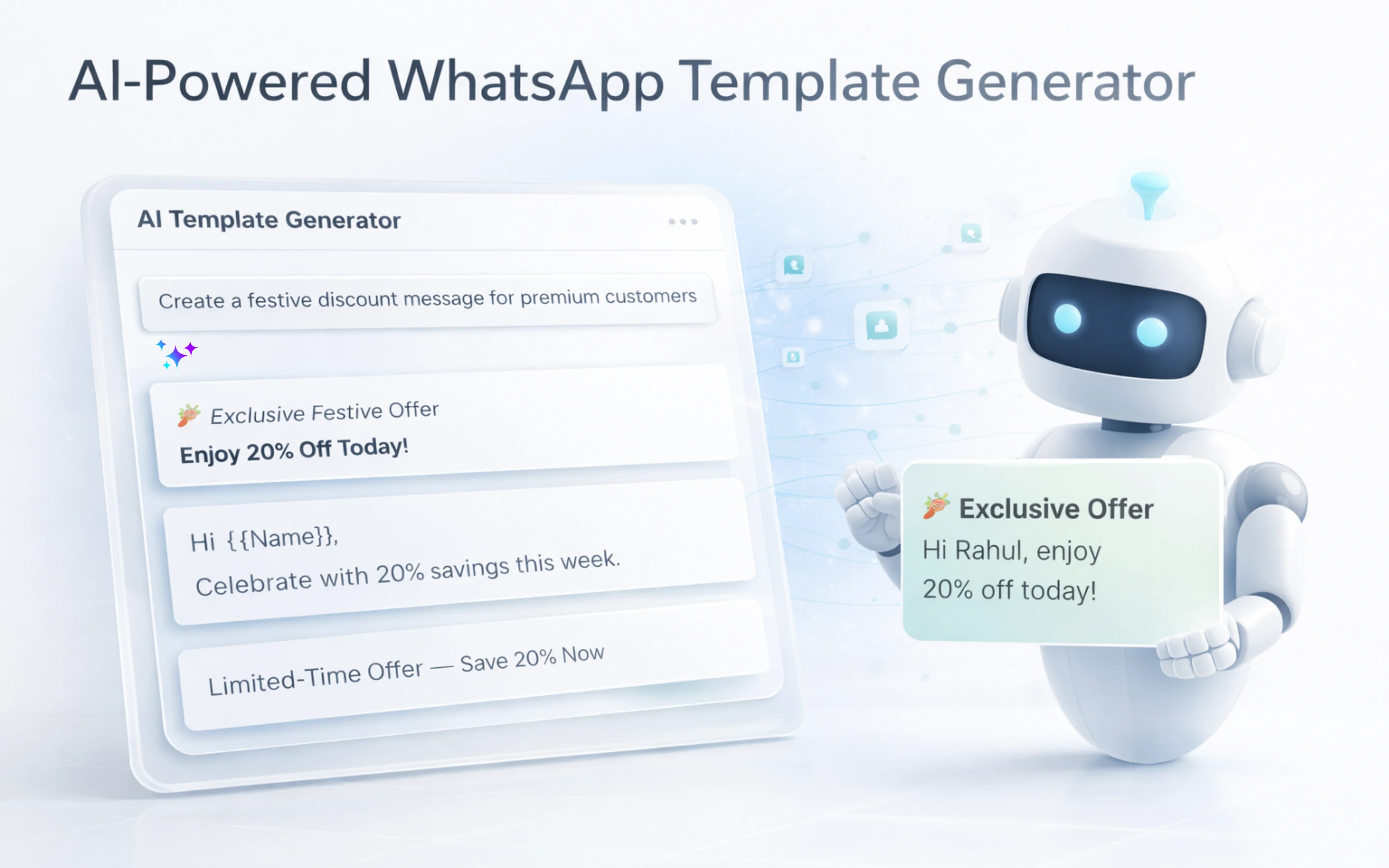 AI-Powered WhatsApp Template Generator - triochat.io WhatsApp automation