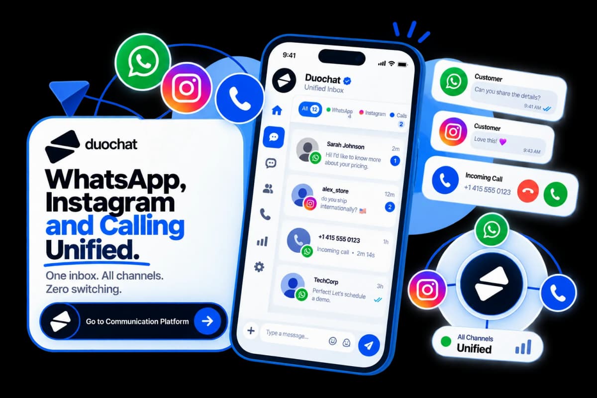 WhatsApp, Instagram & Calling Unified.