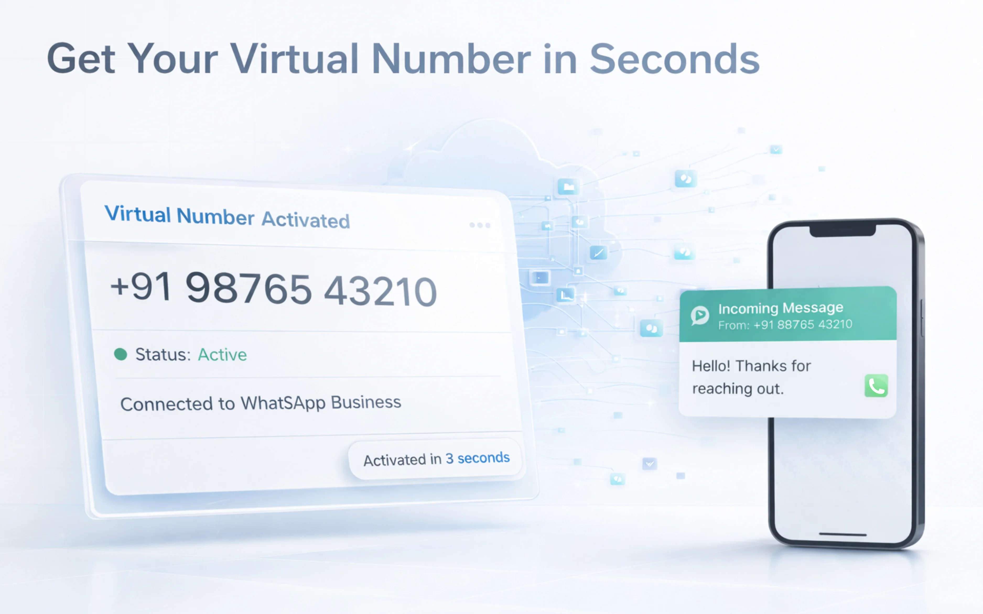 Get Your Virtual Number in Seconds - duochat.io WhatsApp automation