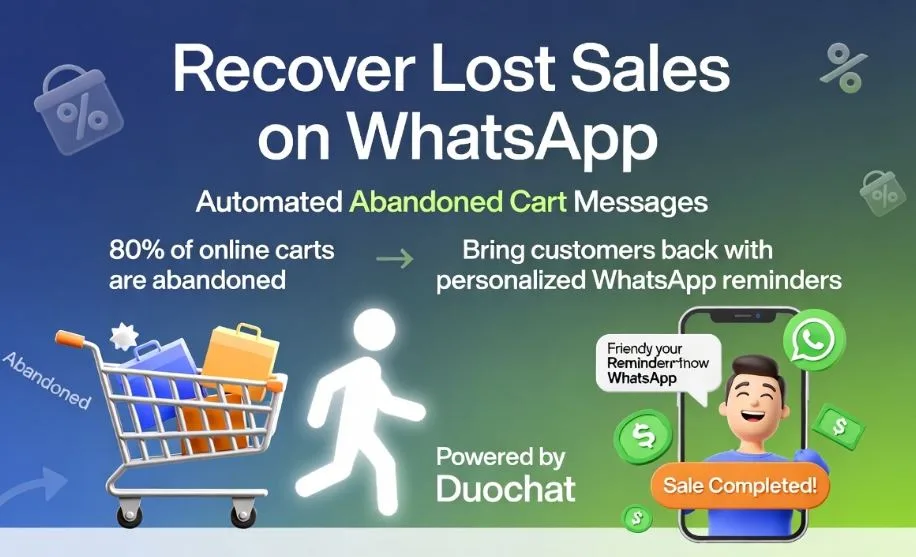 Récupérez les ventes perdues sur WhatsApp avec des messages automatisés de paniers abandonnés