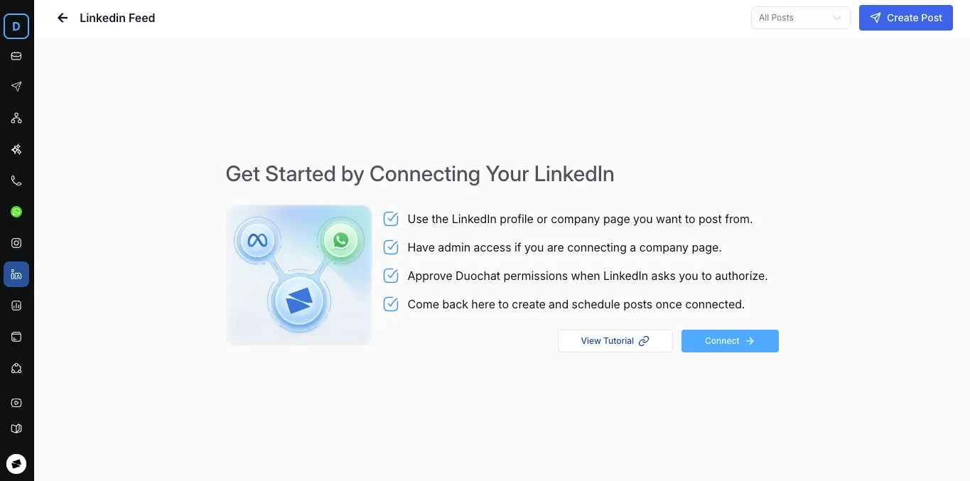 LinkedIn connection screen